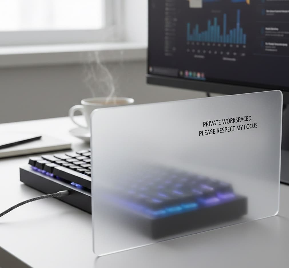 Soft privacy overlay on a keyboard